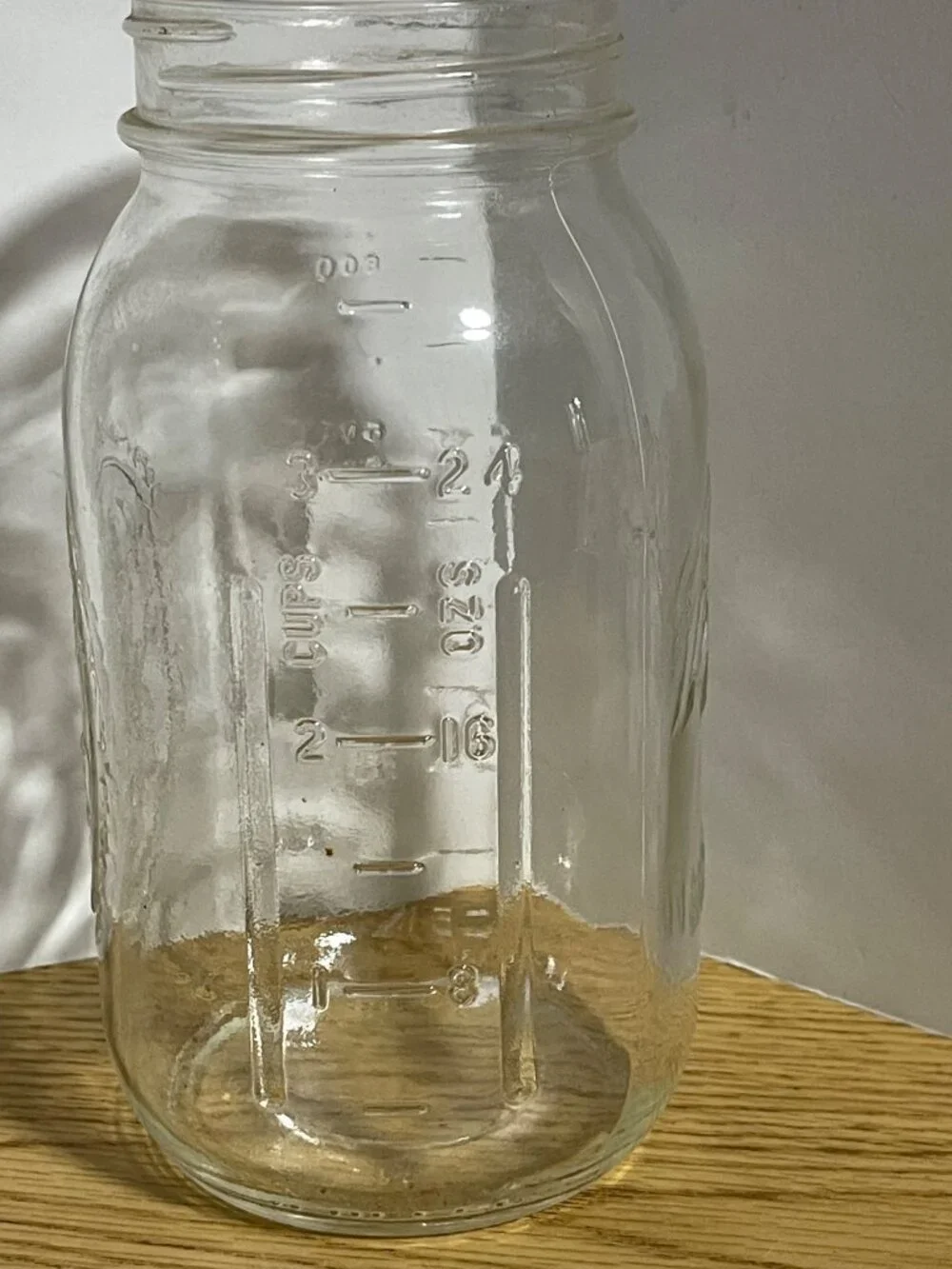 Ball Mason 24 oz Embossed Fruit Design Glass Jar Clear Regular Mouth